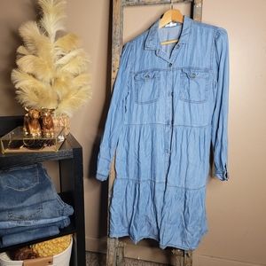 Maurices "Denim" Ruffle Dress
